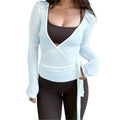 SoftWrap Long Sleeve Tie Top